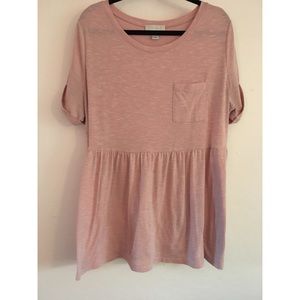 Forever 21 Plus Pink Peplum Top